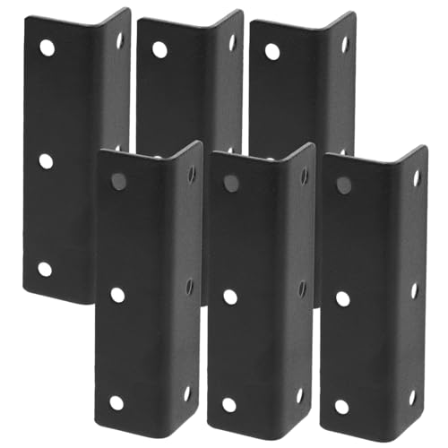 VILLFUL 6pcs Corner Code Holder Corner Braces Metal Brackets for Braces Metal Corner Brackets Metal Corner Braces Angle Brackets for Wood L Shaped Brackets L Brackets Stainless Steel Black