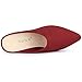 Allegra K Women's Pointed Toe Slip On Block Heel Slide Red Mules - 8.5 M US