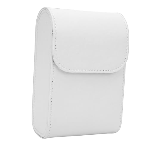 Keenso Estuche para Telémetro de Cuero PU, Cierre Magnético, Bolsa Protectora, Almacenamiento Compacto para Telémetro para Accesorios de Golf (White)