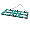 JoanKaren 4 ft Tow Behind Drag Harrow Driveway Grader for ATV/UTV, Heavy Duty Yard Leveling Rake Pull Behind with 6 ft Chains, Lawn Leveler for Arena Farm Fields Pastures, Green