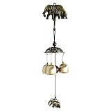 Colcolo Retro-Äolsglöckchen, behang, manuelle, isch, klassisches Geschenk, Metallglocke, Äolsglöckchen für Gartengeschäft, Erinnerung, Tür, DoubleElephant-Stil