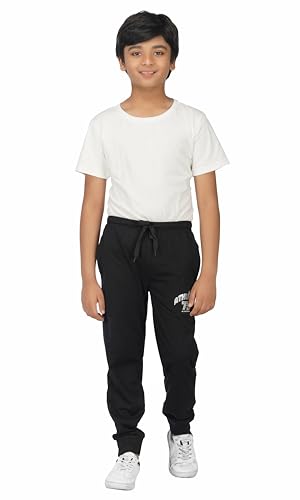 Image of Sayama Pack of 2 Cotton Blend Gripper Stylish Kids Lower and Regular Fit Trackpants Plain Lounge Pants for Boys and Girls