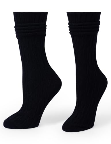 Image of HUE womens Crew Length Boot Socks, 2 Pair Pack