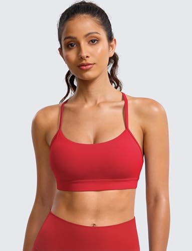 Image of BAYDI Clouduxi Y Back Sports Bra for Women - Padded Racerback Spaghetti Strap Low Impact Workout Yoga Bra, A-C Cups