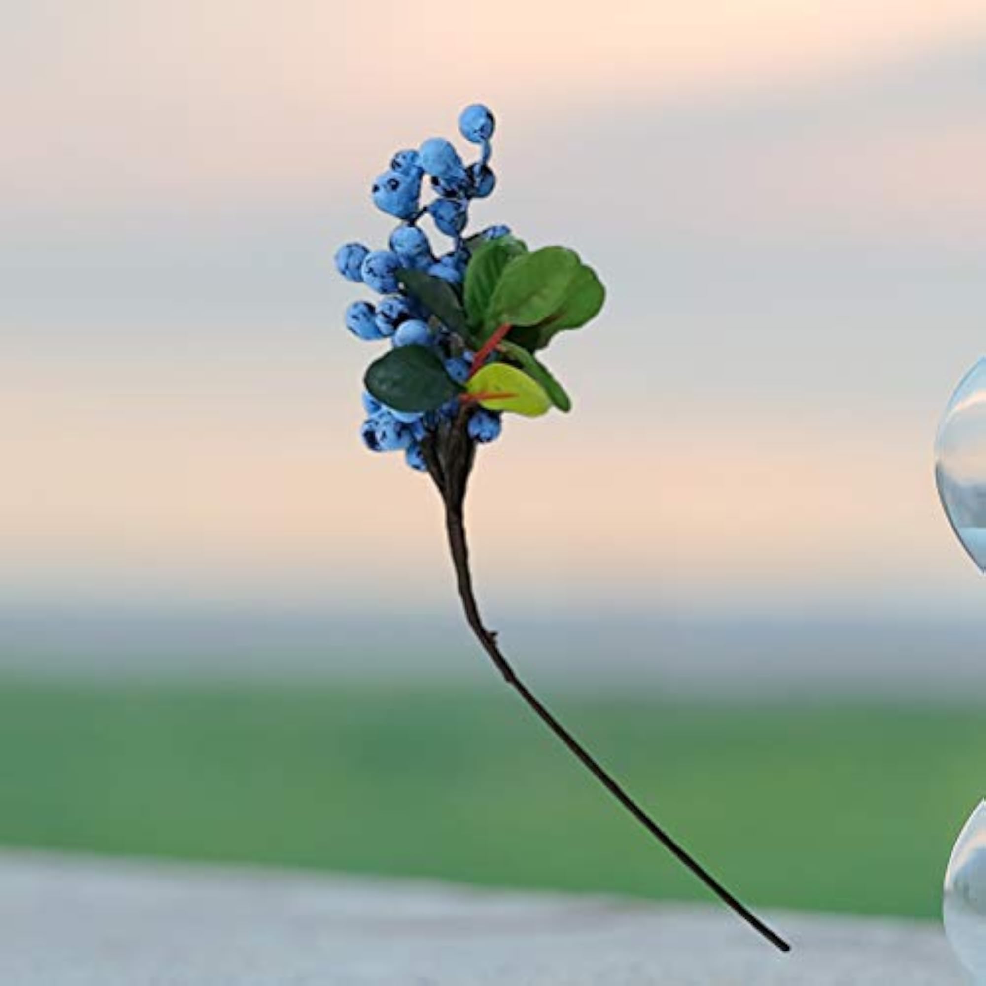 Artificial Lifelike Blueberries Decorative Fruit Plants