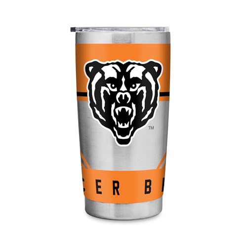 Rico Industries NCAA Mercer Bears Standard 20oz Stainless Steel Tumbler with Lid - Great For Coffee, Tea, Water or Cocktails