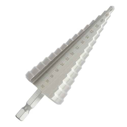 leruiyezs Foret Etage Metal HSS Titane 4-32 Mm Meche Metal Pour Perceuse Triangle Fraise Conique Spirale Pour Métal Acier Bois Laiton Plastique Tige Triangulaire Pour Bricolage Multi-Usage