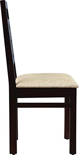 Image of HomeTown Flora Solid Wood Dining Chair Set of Two in Walnut Color