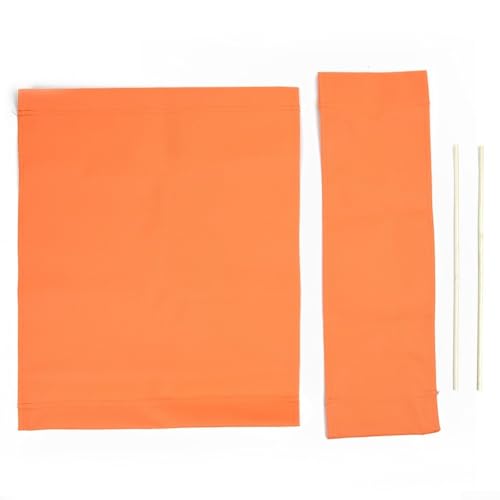 Yhenlovtt Juego de repuesto de lona para asiento y respaldo de silla de director, accesorio de muebles de jardín al aire libre, funda de tela impermeable para sillas de director plegables (naranja)