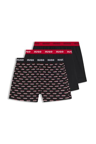 Hugo Woven Boxer Triplet calzoncillos de corte regular rise para hombre