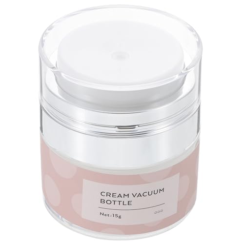 Gogogmee Envase Vacío para Crema Airless de Frasco Cosmético al Vacío con Bomba Dosificadora Contenedor Portátil para Viaje Diseño Antifugas Seguro para Cuidado Facial
