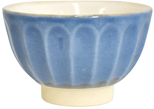 逸品社 茶碗 径11.5×7.2cm ネイビー 花 アネモネ