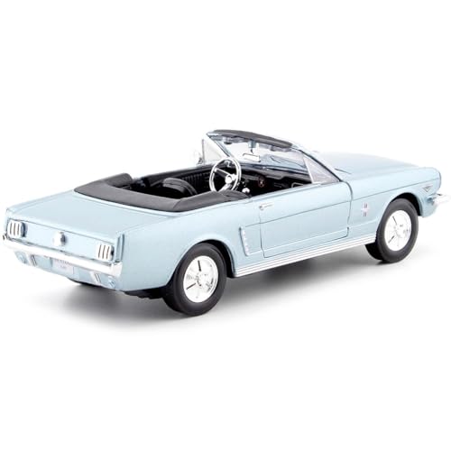 Motormax 1:24 Ford Mustang Convertible azul claro miniatura 2