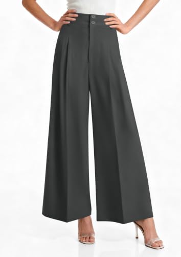 Image of PRETTYGARDEN Women's High Waisted Wide Leg Dress Pants