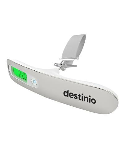 Image of Destinio Digital Weight Machine for Luggage - 50kg Capacity, Portable Hanging Weighing Scale for Bags, Baggage, Travel, Shop, Home & Gas Cylinder - Suitcase Weighing Scale, Luggage Scale for Flights