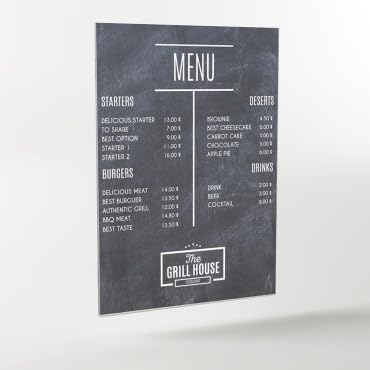 Funda de Metacrilato DIN A5 Vertical con Bi-Adhesivo – Soporte de Pared Transparente para Carteles, Información, Promociones y Listas de Precios