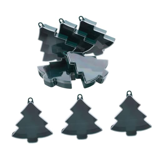 OHPHCALL 10個クリスマスキャンディホルダー プラスチック製ツリー形状ボックス 空洞設計でキャンディやクッキーの収納に 繰り返し使えるパ