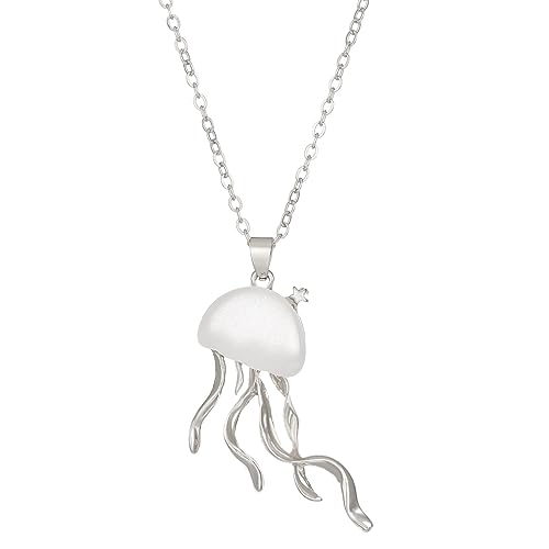 Collana con ciondolo a forma di medusa alla moda con catena clavicolare leggera e di lusso