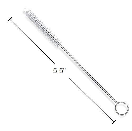 Rudra Exports Metal Bottle Pourers for Syrup Wine Olive Oil, Pouring Spouts for Liquor for Bar - Pack of 4 (with Black PVC Caps) + 1 PC Peg Measure + 1 Cleaning Brush - Image 5 thumbnail