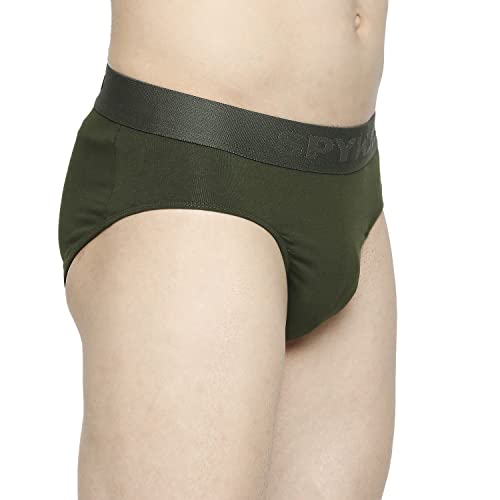 Image of Underjeans Men's Cotton Blend Regular Fit Printed Brief