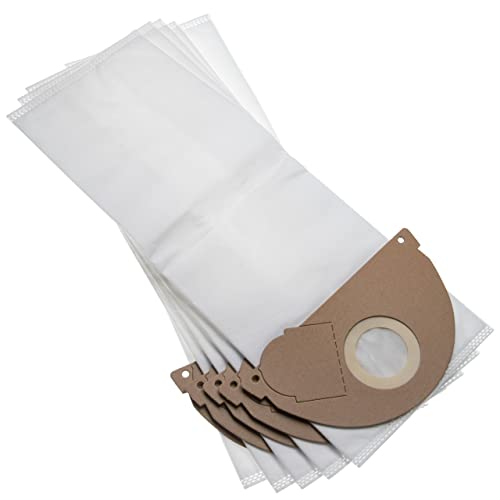 vhbw 5 Bolsa aspiradoras vellón micro compatible con Kärcher A 2104, A 2105, A 2111, A 2131 pt, A 2234 pt, A 4000 Plus aspiradora 49.4cm x 17.2cm
