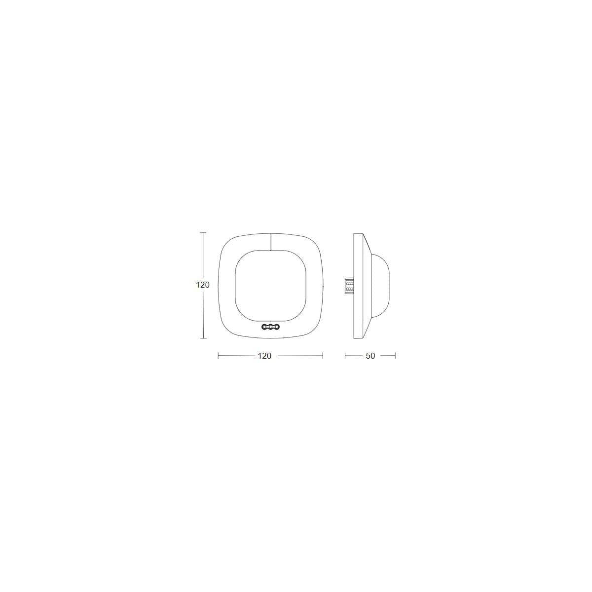 Steinel Päsenzmelder IR Quattro HD KNX weiß, PIR Unterputz-Bewegungsmelder, 4-Sensor-System, 64 m² Präsenzbereich