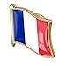 Onsinic 1pc République Française Drapeau Pin Badge Métal Pin Broche France Drapeaux Badges National Novelty Accessory