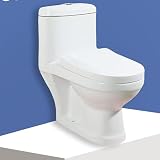 WOTZOV Toilette per Bambini Mute Toilette Super Intelligente, Toilette con Bidet in Ceramica Creativa, Toilette con Doppio Scarico, Toilette sifonica Moderna per l'asi，Bianco 500x290x530mm