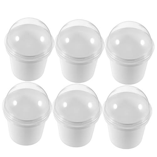 SOLUSTRE 6pcs Plastic Snack Bucket Ice Cream Candy Containers for Parties Movie Nights and Events Non Slip Reusable Design for Popcorn and Treats