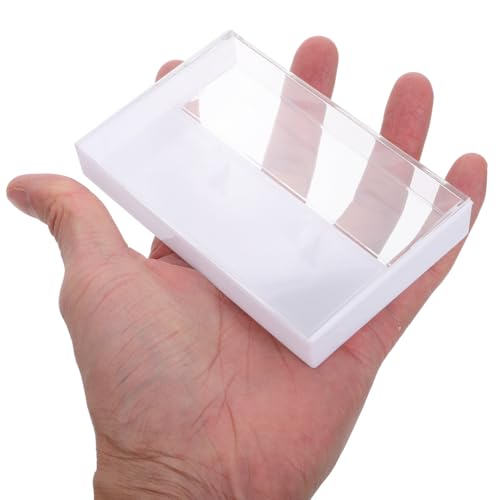 EPIGEIST Vintage Aufbewahrungsbox FüR 10 Leere Musikkassetten Transparente Kunststoff-KassettenhüLlen Reiseetui Und Halter FüR SprachaufzeichnungsbäNder Robuste Mini Kassettenbox FüR BüRo Und Zuhause