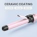 Wavytalk Rotating Curling Iron, 1 Inch Automatic Waver for Effortless Waves up to 430℉ with Home Button, Pale Pink