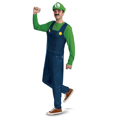 Disguise Luigi Elevated Classic Adult Costume Size Adult XS/S