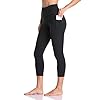 Colorfulkoala-Womens-High-Waisted-Capris-Yoga-Pants-21-Inseam-Leggings-with-Pockets Colorfulkoala Women's High Waisted Yoga Capris 21" Inseam Leggings with Pockets (S, Black)