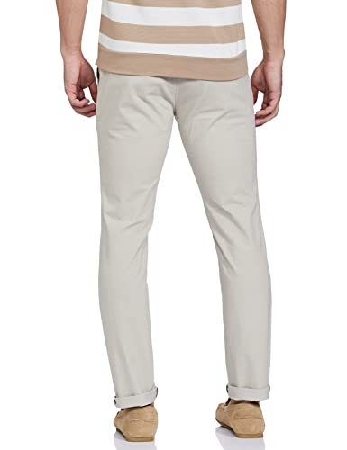 Image of Marks & Spencer Mens Solid Mid Rise Slim Fit Chinos