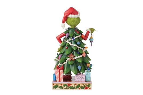 Enesco Dr. Seuss Grinch by Jim Shore Grinch Dressed as a Christmas Tree Figurine, Grinchmas Stone Resin Hand Crafted Collectible Christmas Figurines Home Decor Sculpture Statue, 8.27 Inch, Multicolor by Enesco - Image 3