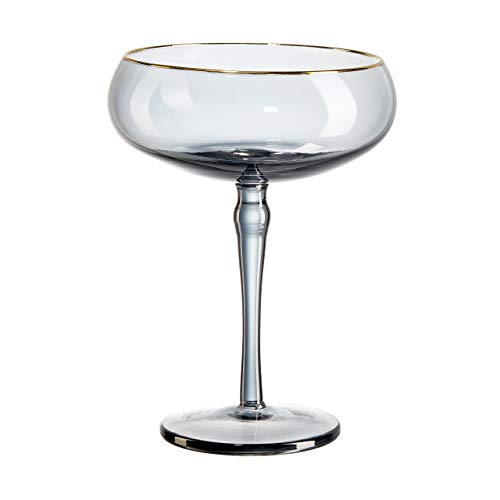 Root7 Colección de copas de cóctel negras y doradas Black&Gold Martini Glass 2 Pack