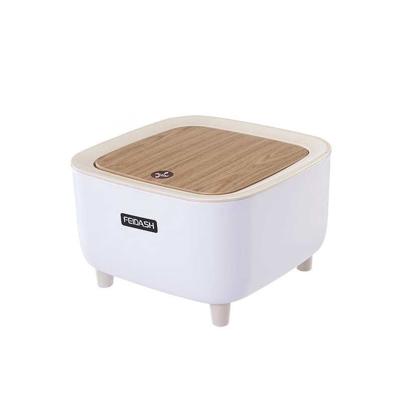 FURN ASPIRE Polypropylene Square Style Mini Trash Can, Push Top Trash Can With Lid, Modern Dustbin For Home Or Office, Desk, Kitchen, Bedroom (Pack Of 1), Press-Top (B0C4JXGKL7) Amazon Price History, Amazon Price Tracker