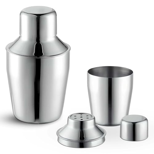 OCS Parts 3-Piece Stainless Steel Cocktail Shaker | 6-Ounce | Makes Perfect Mixed Drinks, Cocktails...