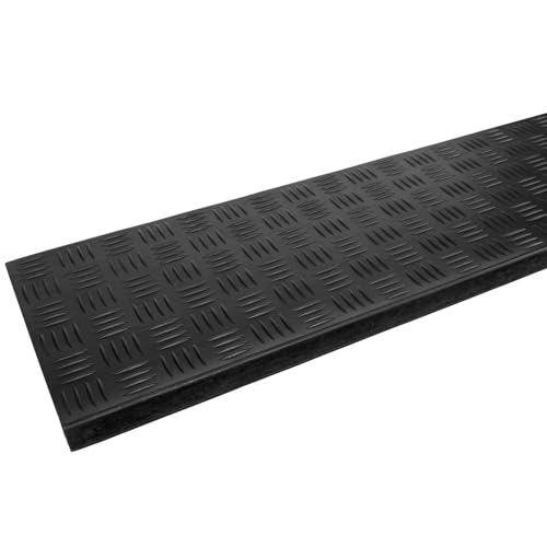 ANRO Alfombrilla de goma para escalones 75x25x3 cm