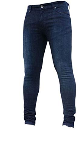 Men's Skinny Jeans Tapered Leg High Rise Jean Trousers Younger-Looking Fashionable Comfy Stretch Fit Denim Pants