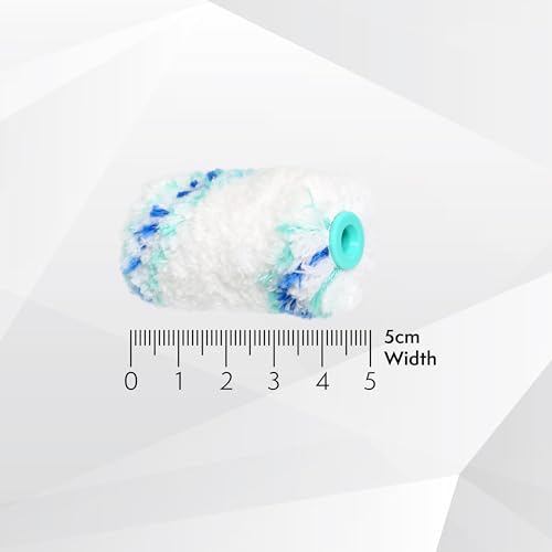 Axus Decor Pro-Finish Roller, Medium Pile (Blue Series) Ultra Fine Finish, Mini Roller Sleeves for Smooth Or Semi Smooth Walls & Ceilings, for Mini Roller Frames, Paint Brush Set, 2"/50mm, 10 Pack