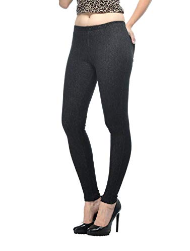 Image of Frenchtrendz Women's Slim Fit Mid Rise Stretchable Cotton Modal Spandex Jegging Pull On