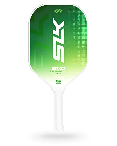 Selkirk Sport SLK Evo Control XL Pickleball Paddle | G8 Power Carbon Fiber Pickleball Paddle Face with Spinflex Surface and Rev-Control Polymer Core | Control Green XL