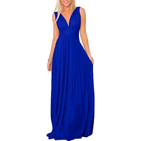 Convertible Multi-Way Maxi Dress Royal Blue Cover