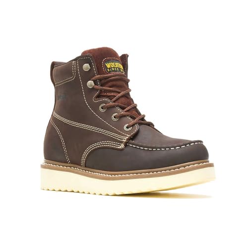 Image of Wolverine Men's Loader 6 inch Soft Toe Wedge Work Boot, Brown, 9 X-Wide