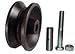 Mapp Caster Sliding Barn Door V Groove Cast Iron Wheel Kit 3"x1-1/4" with 3/8" Axle & Nut