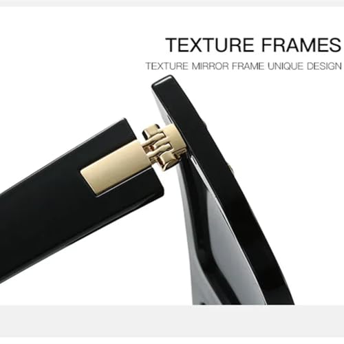 Luxury Flat Top Glasses Women for Men Vintage Oversized Big Frame Rivet Shades4