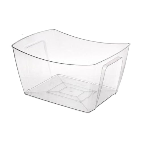 kowaku Cubeta de Hielo Transparente Multifuncional Recipiente para Bebidas Balde para Cubeta para Cervezas Material PET Grueso Ideal para Fiestas Ba, Cuadrado 12l, tal como se describe
