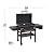 Blackstone Original 28" Griddle, Outdoor Cooking Station with Built-In Hood, Black - Includes Extendable Side Shelves and Caster Wheels