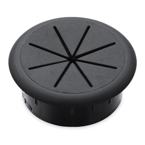 Rejillas para cables de escritorio en pack de 2 pasacables metálicos para organizar mesas de oficina